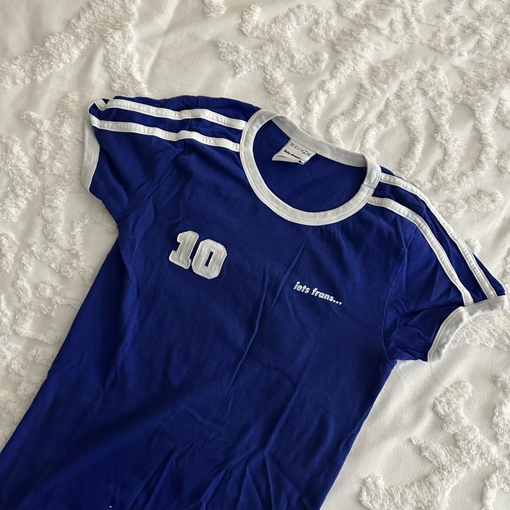 Urban Outfitters Blue Tee with White Trim